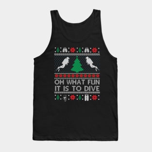 Funny Scuba Diving Diver Ugly Christmas Xmas Gifts Tank Top